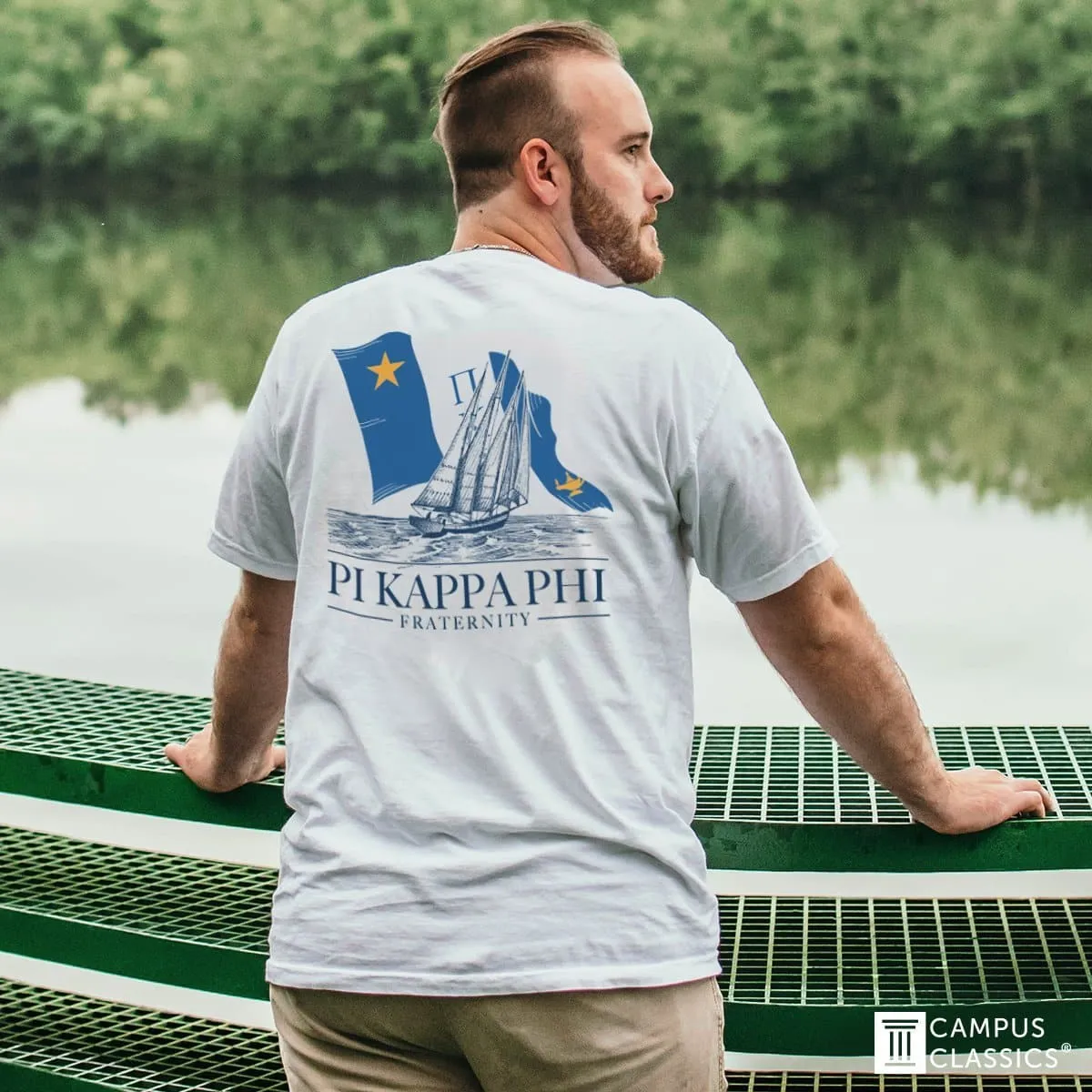 AEPi Comfort Colors White Seafarer Short Sleeve Tee