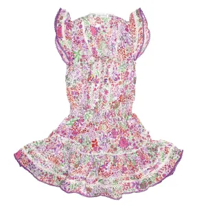 ANAIS FLORAL RUFFLE TRIM DRESS