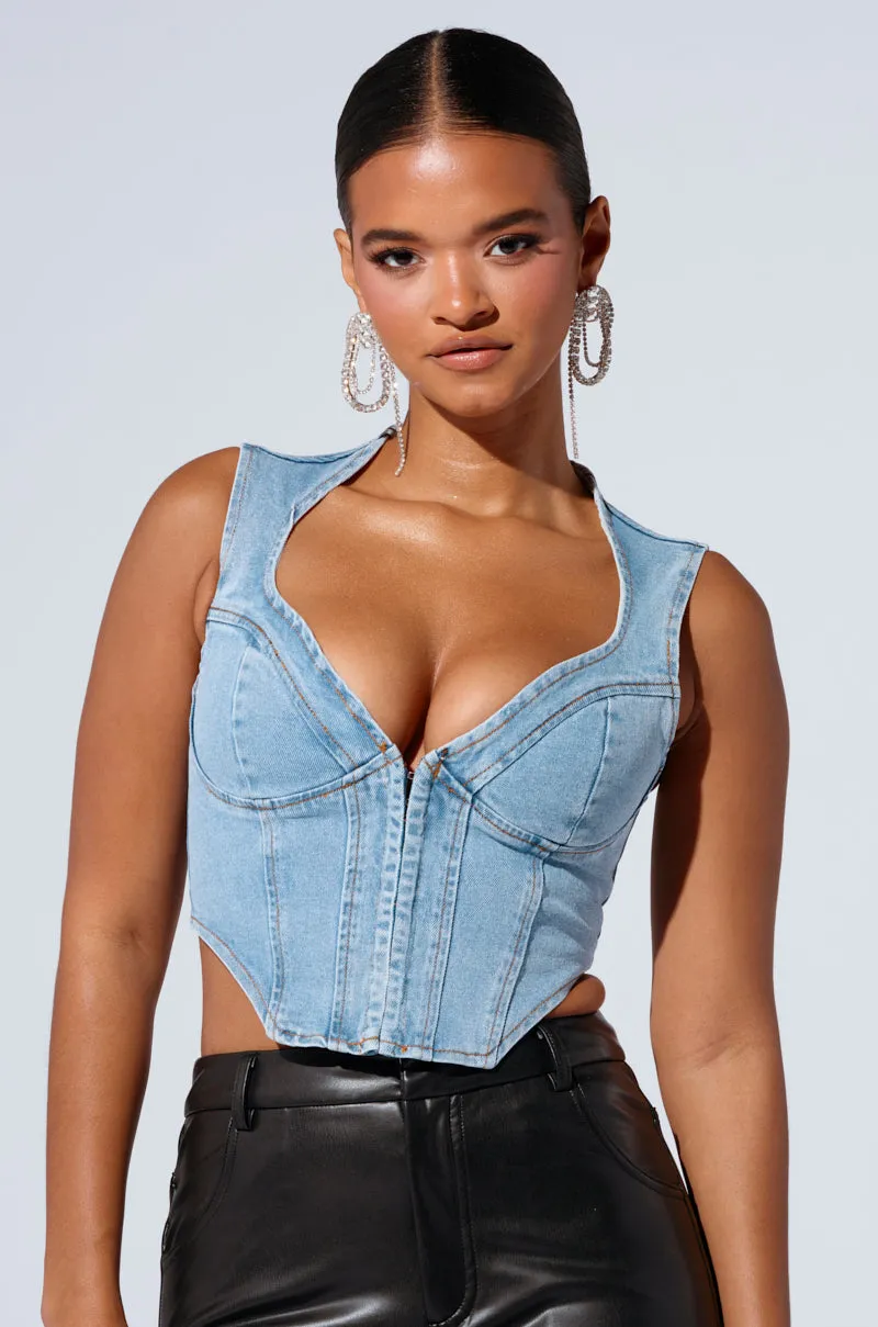 AYLA DENIM CORSET