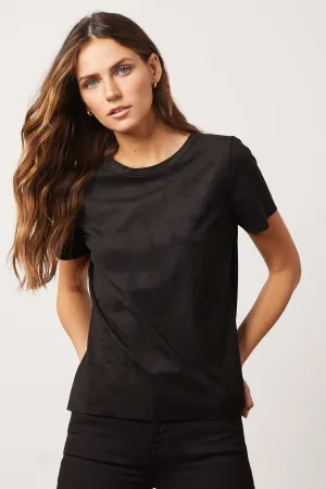 Bailey 44 Haven Vegan Suede Top in Black