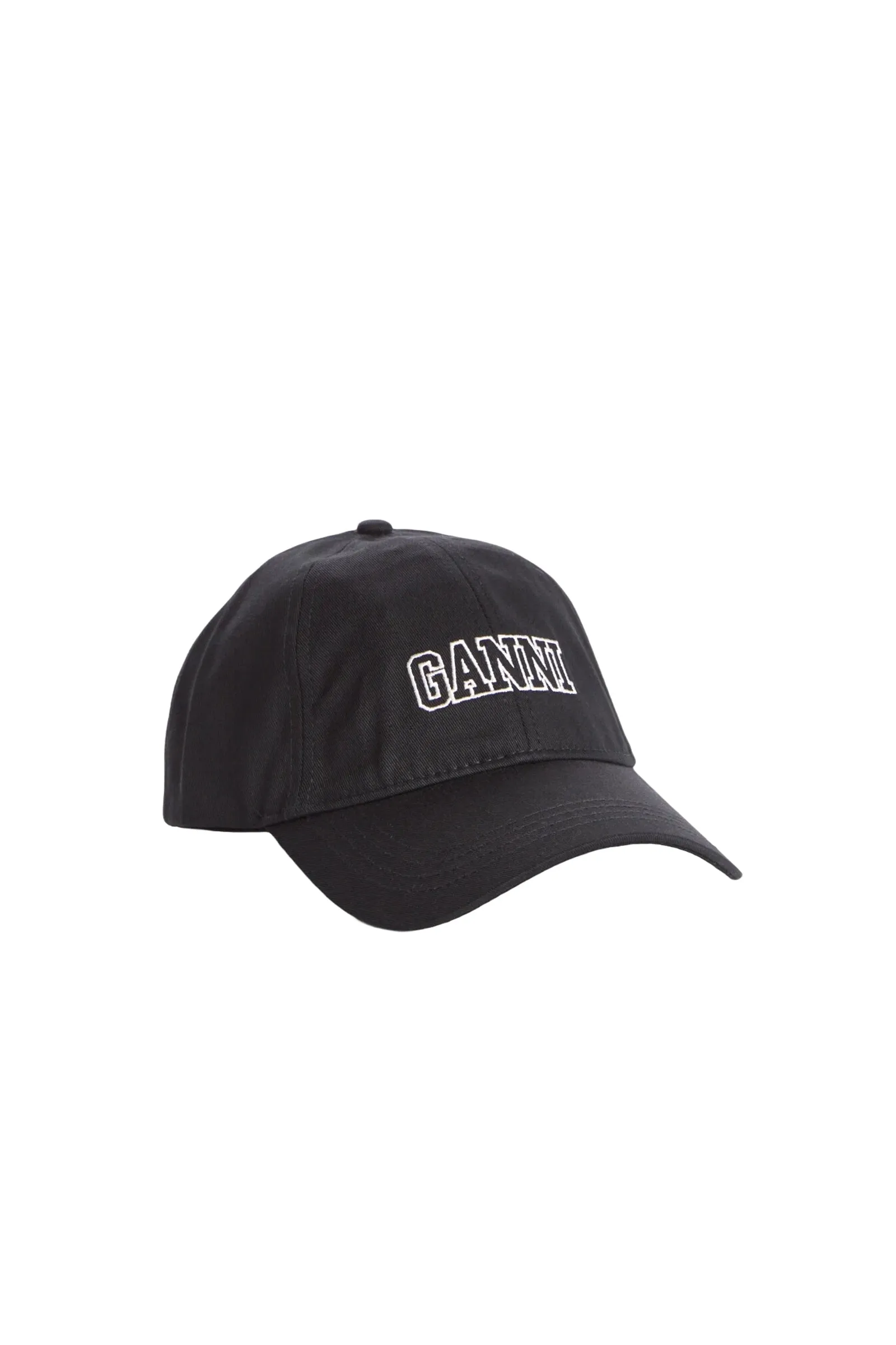 Black Embroidered Logo Cap