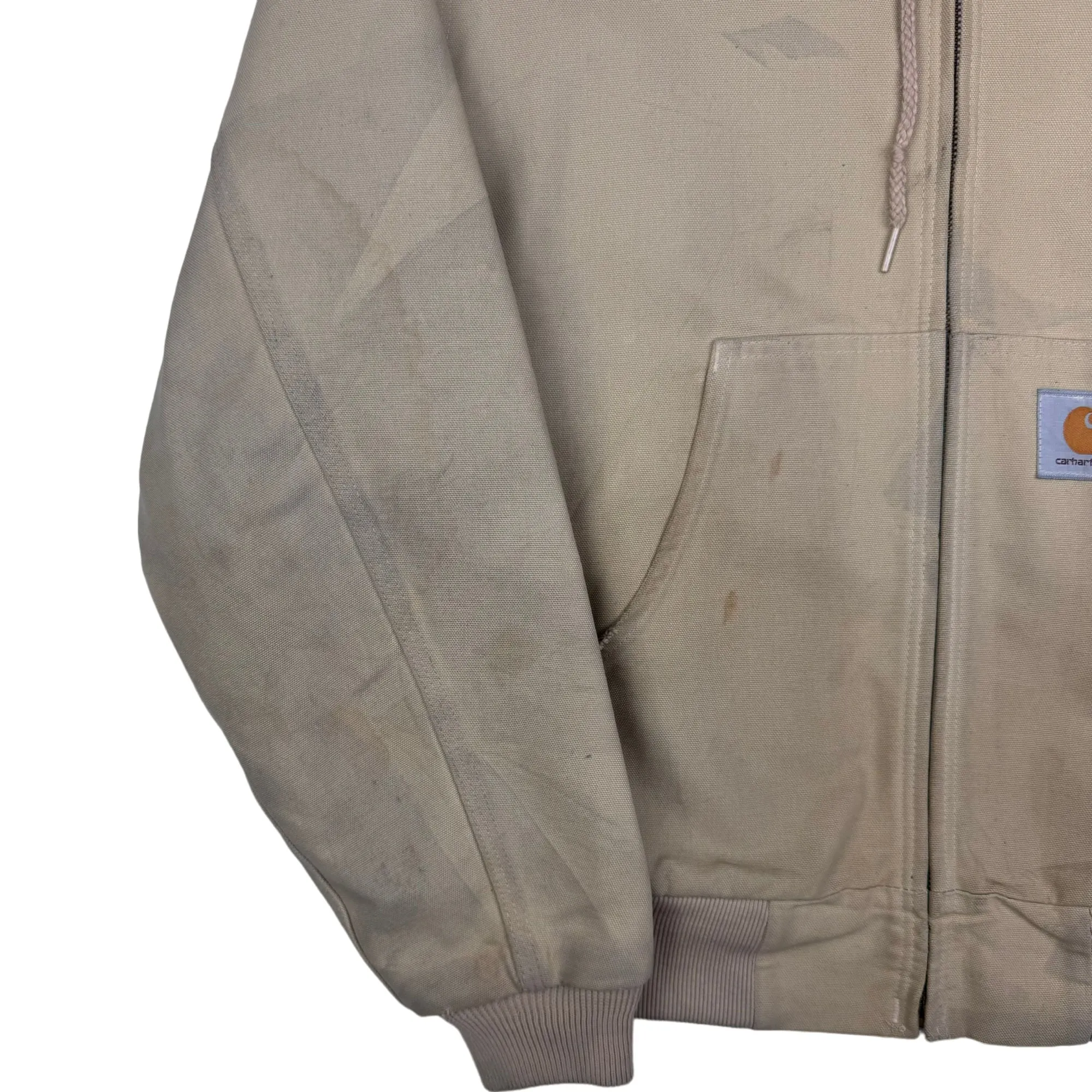 Carhartt 90's Active Hooded Zip-Up Workwear Jacket Beige