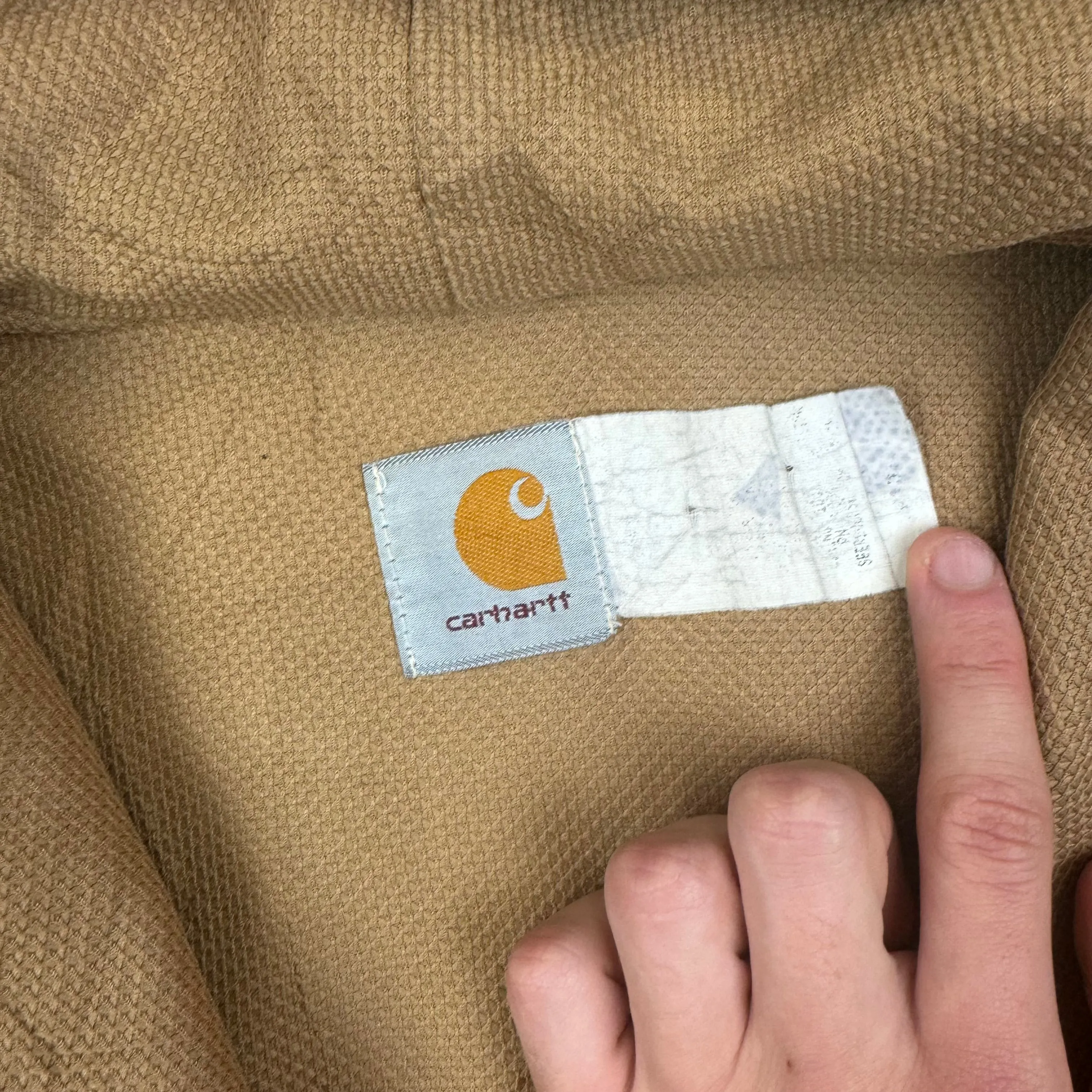 Carhartt 90's Active Hooded Zip-Up Workwear Jacket Beige