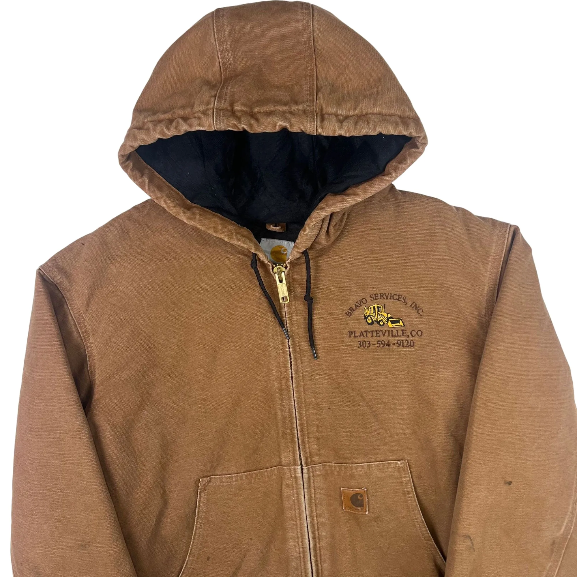 Carhartt Active Workwear Hooded Jacket Brown J130 BRN