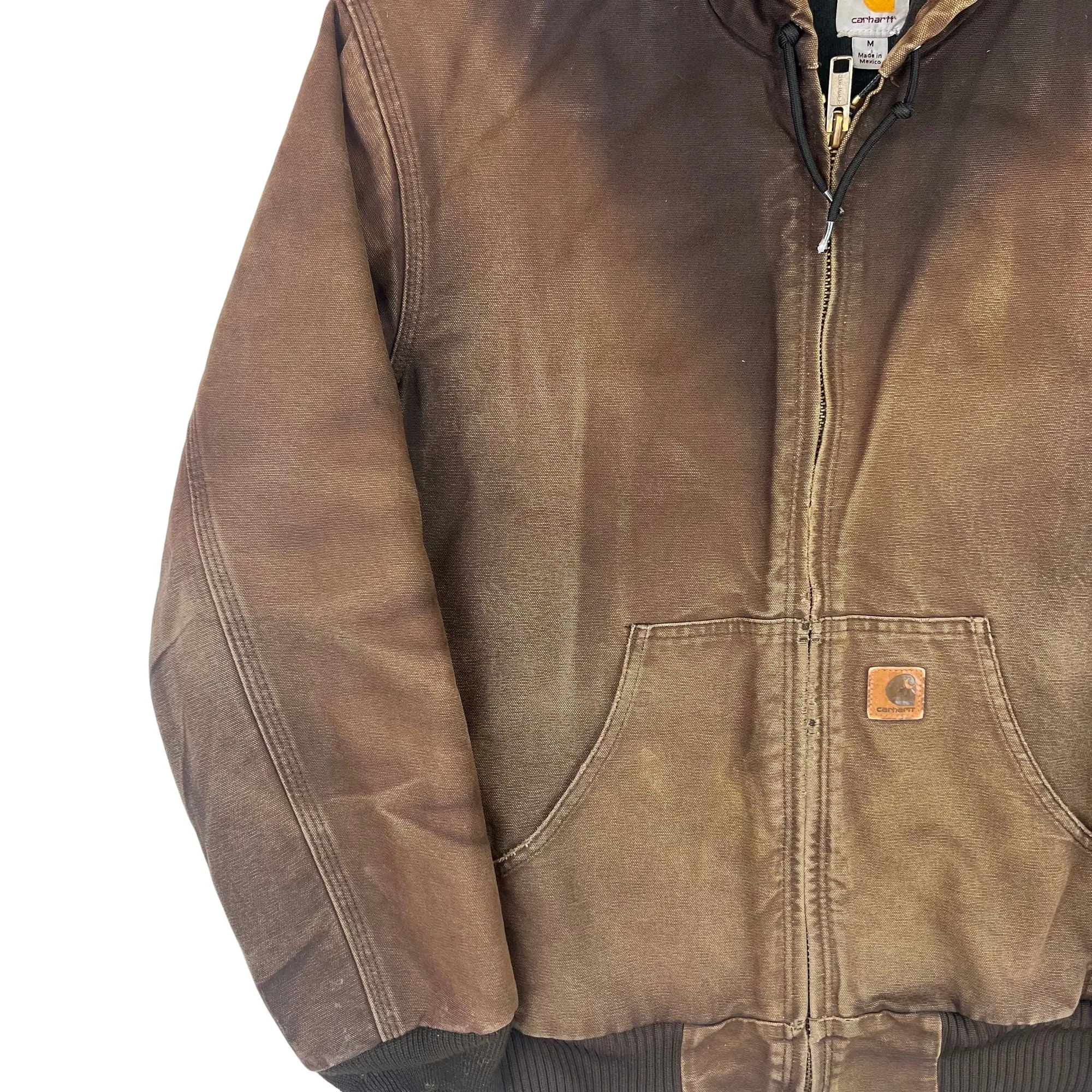 Carhartt Active Workwear Sun Faded Hooded Jacket Brown