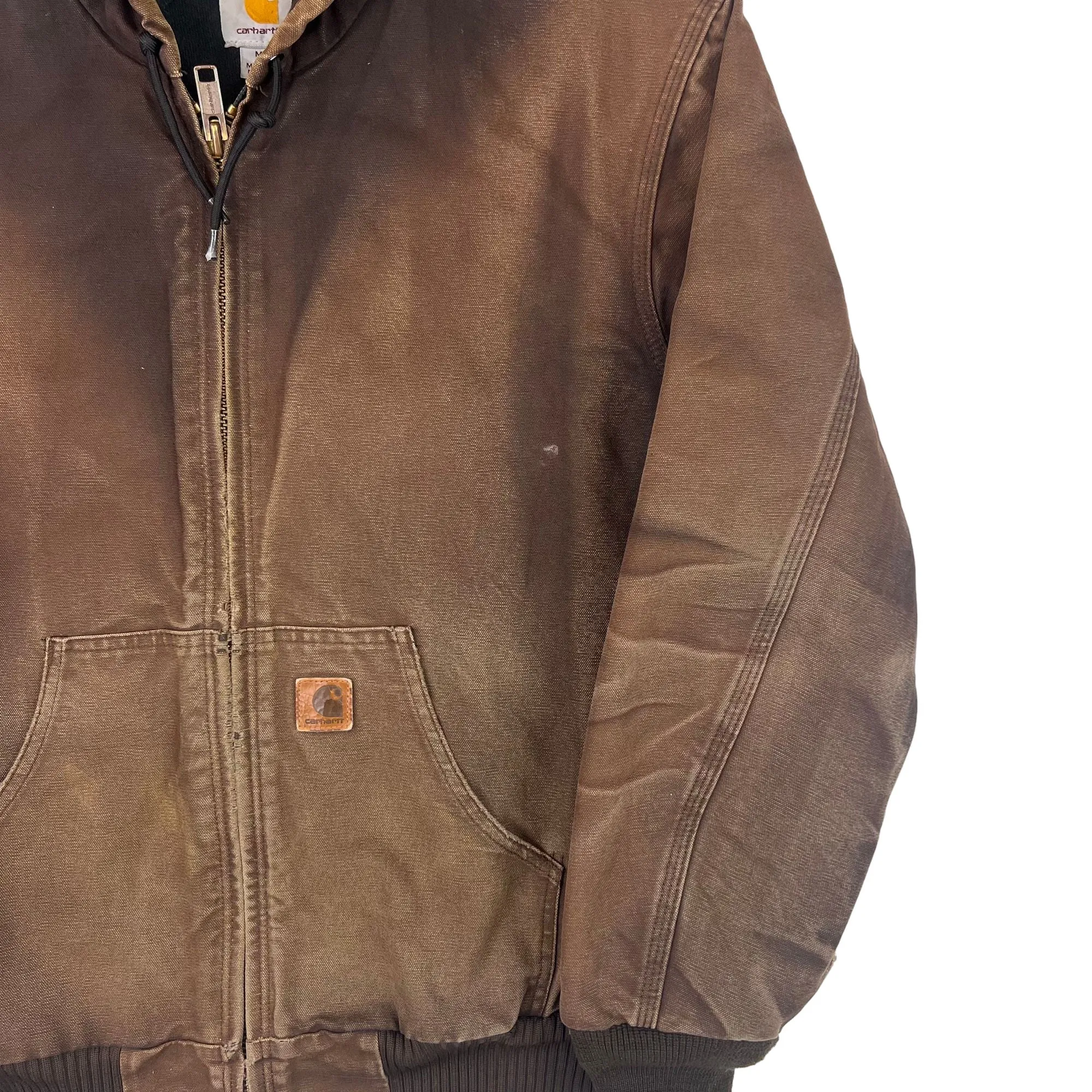 Carhartt Active Workwear Sun Faded Hooded Jacket Brown