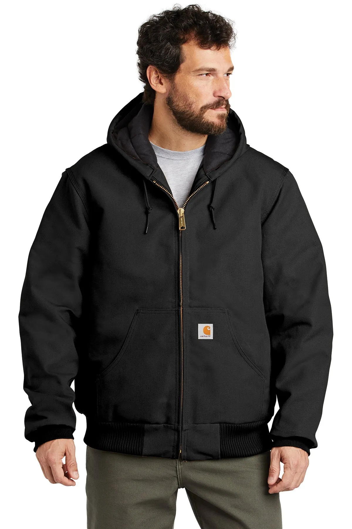 Carhartt Flannel-Lined Duck Custom Jackets, Black