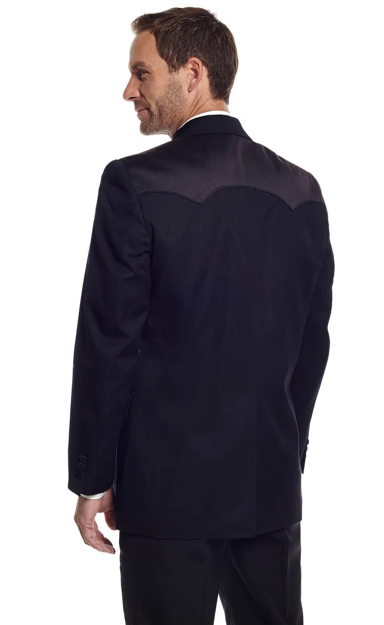 Circle S Traditional Western Tuxedo Coat in Black Style CT0129-41