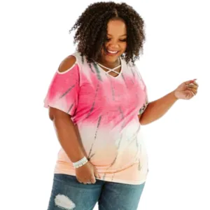 Crazy Love Tie Dye Top By Glitzy Girlz