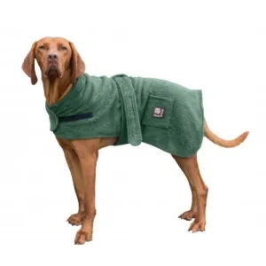 Dog Robe Towelling Green 70cm