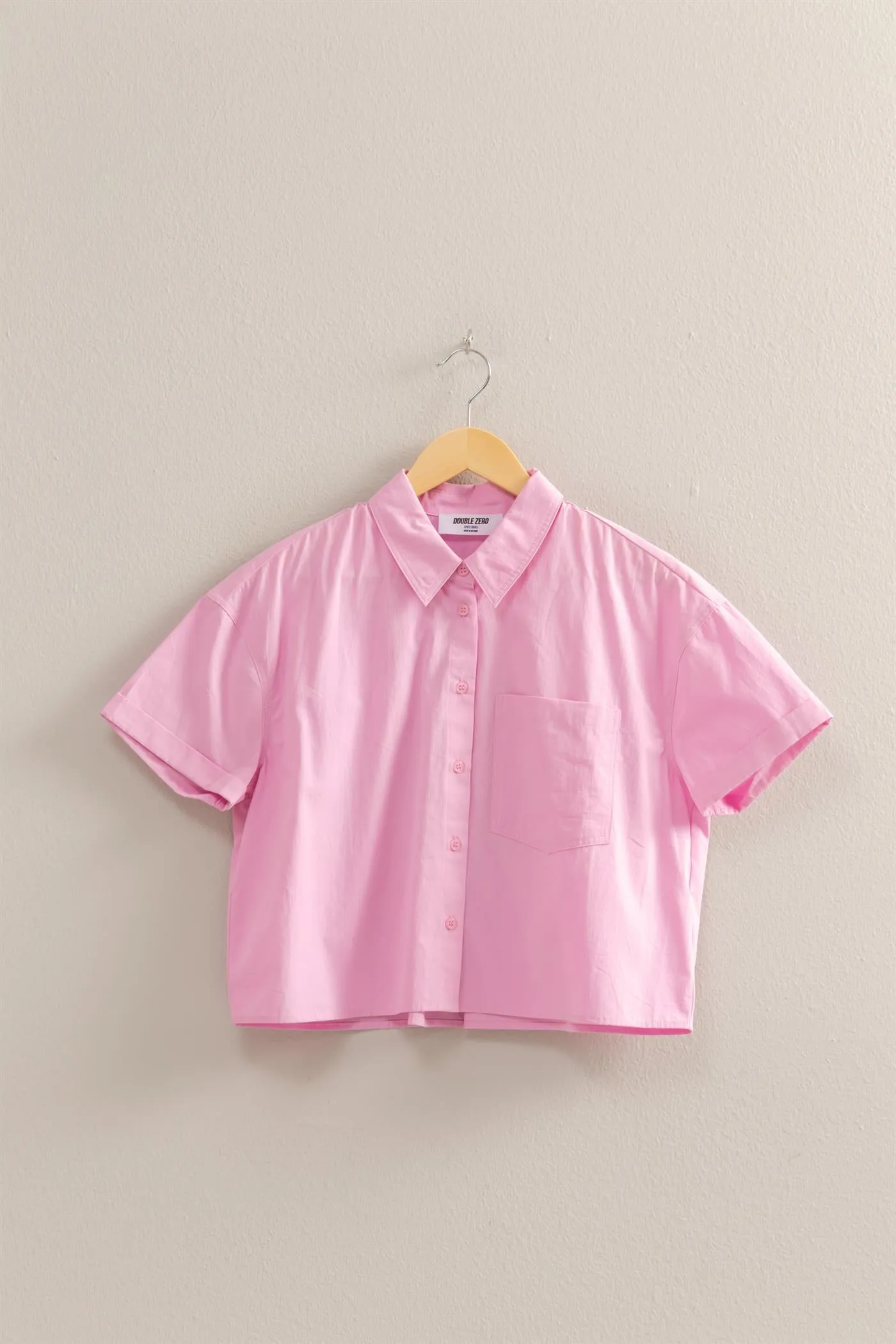 DZ25C454-Stylish Short Sleeve Cropped Shirts