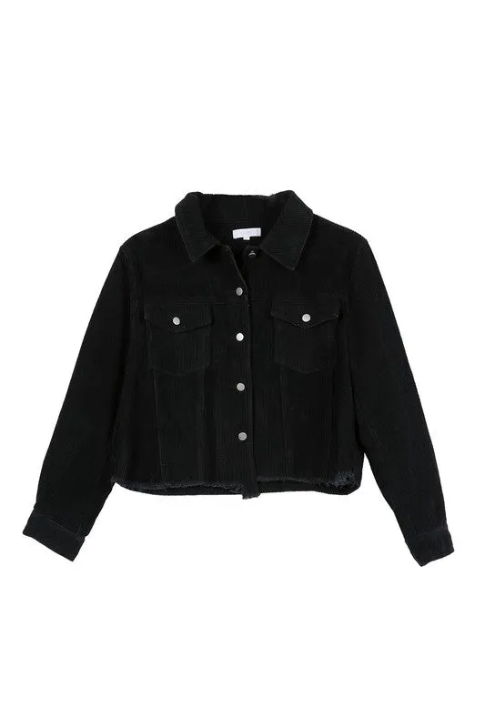 Frayed corduroy jacket - Online Exclusive