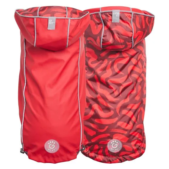 GF Pet Reversible Raincoat Red