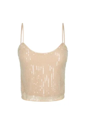 Hansen & Gretel Elsa Top Nude Sequin