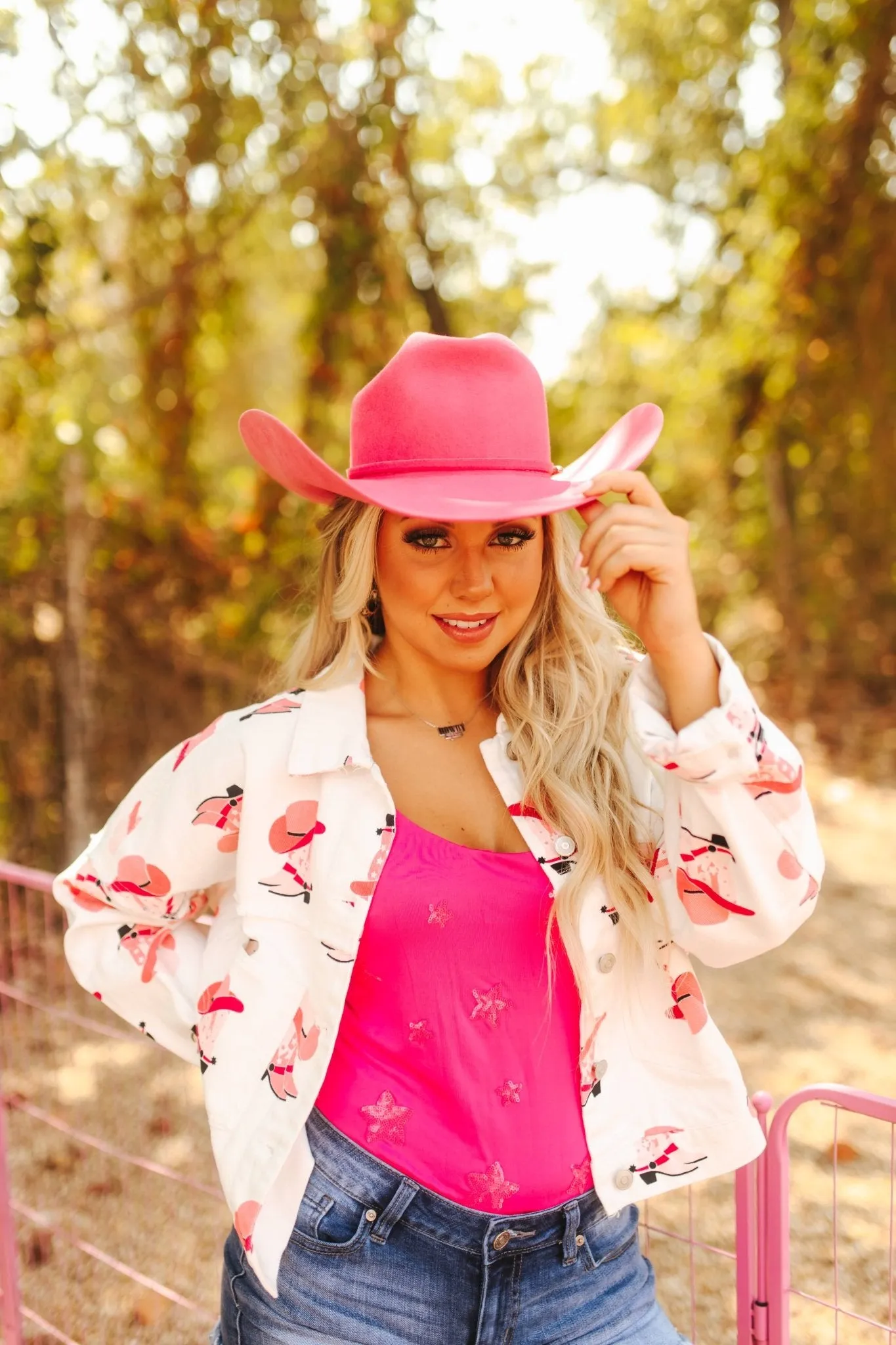 Hot Pink Sequin Star Bodysuit