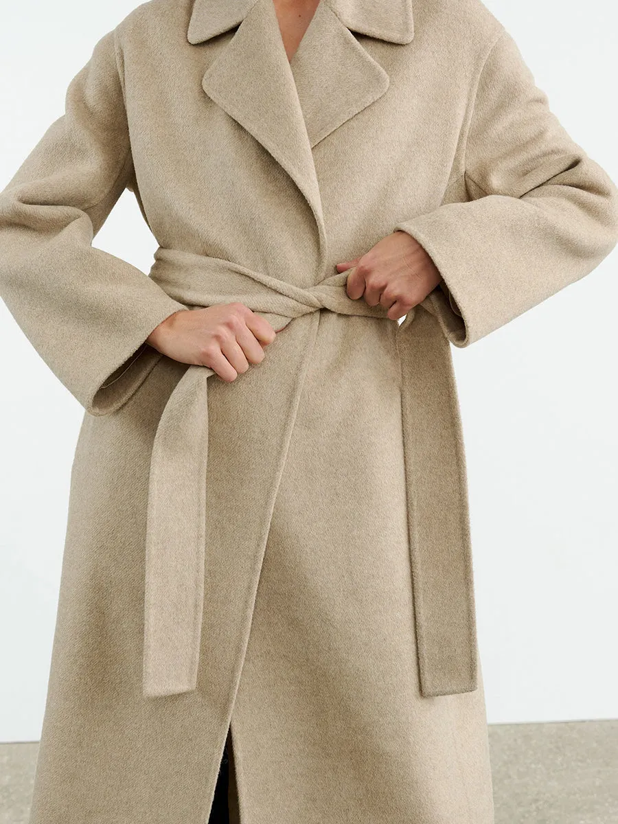 Jarel Wrap Coat in Hazelnut