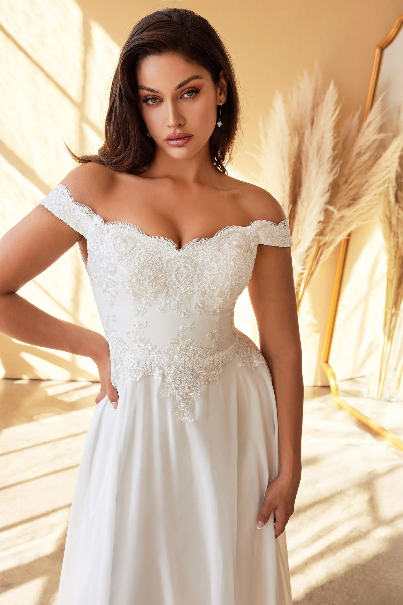 Lace Off-Shoulder Bridal Gown Sale