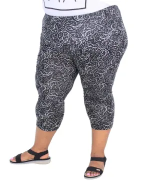 Ladies Printed 3/4 Leggings