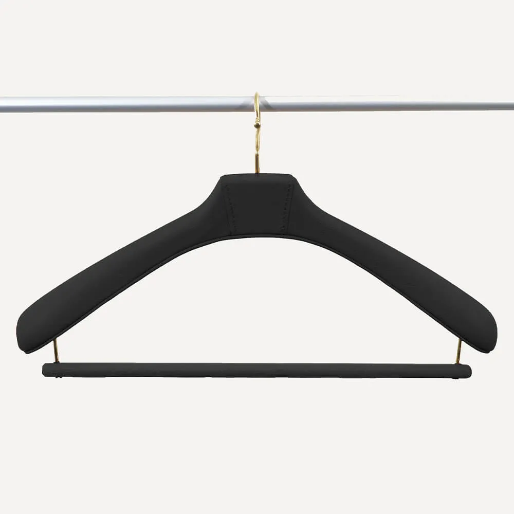 limac design fausto leather coat hanger