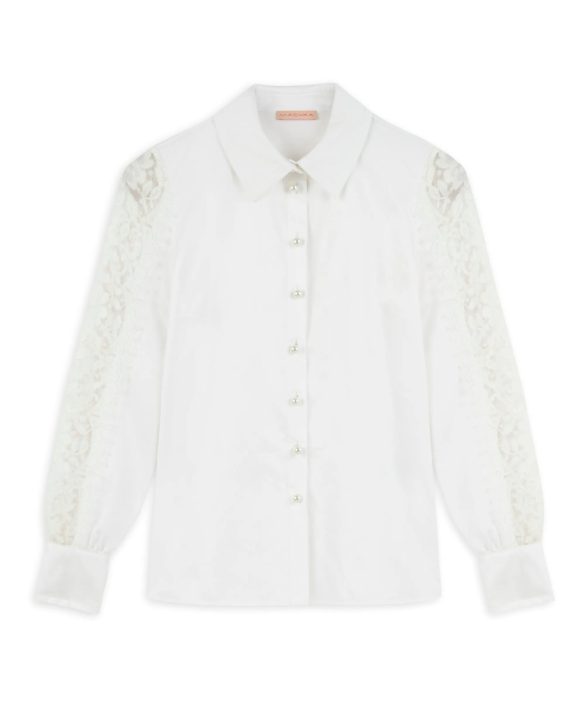 Machka Lace Mix Shirt Off White