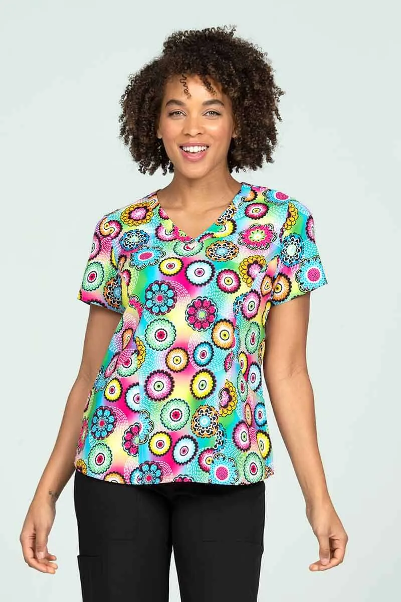 Meraki Sport Women's Print Scrub Top | Pop of Fun