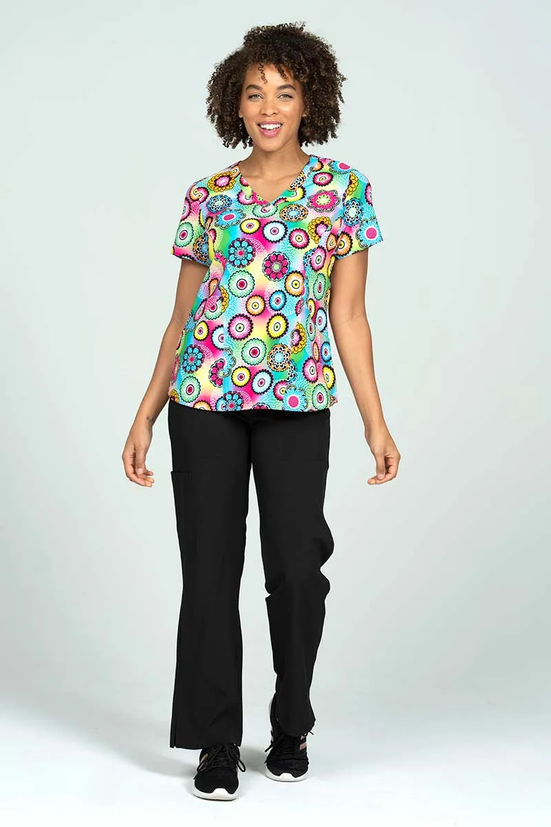 Meraki Sport Women's Print Scrub Top | Pop of Fun