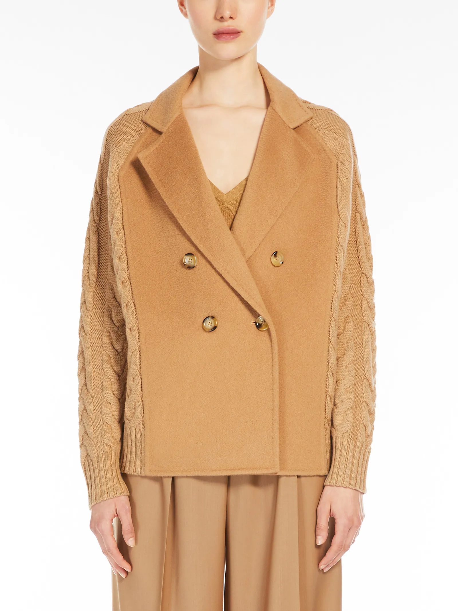 Micio wool and cashmere pea coat