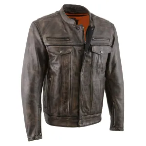 Milwaukee Leather MLM1508 Men's Distressed Brown Premium Leather