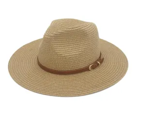 Modern Buckle Band Panama Straw Hat