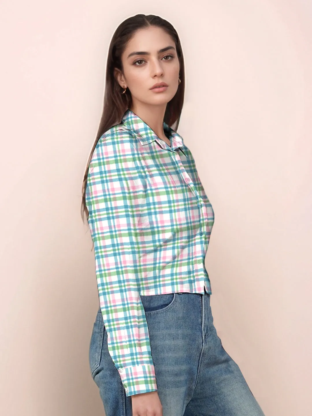 Multi-Colored Checks Relaxed Fit Full Sleeve Shirt