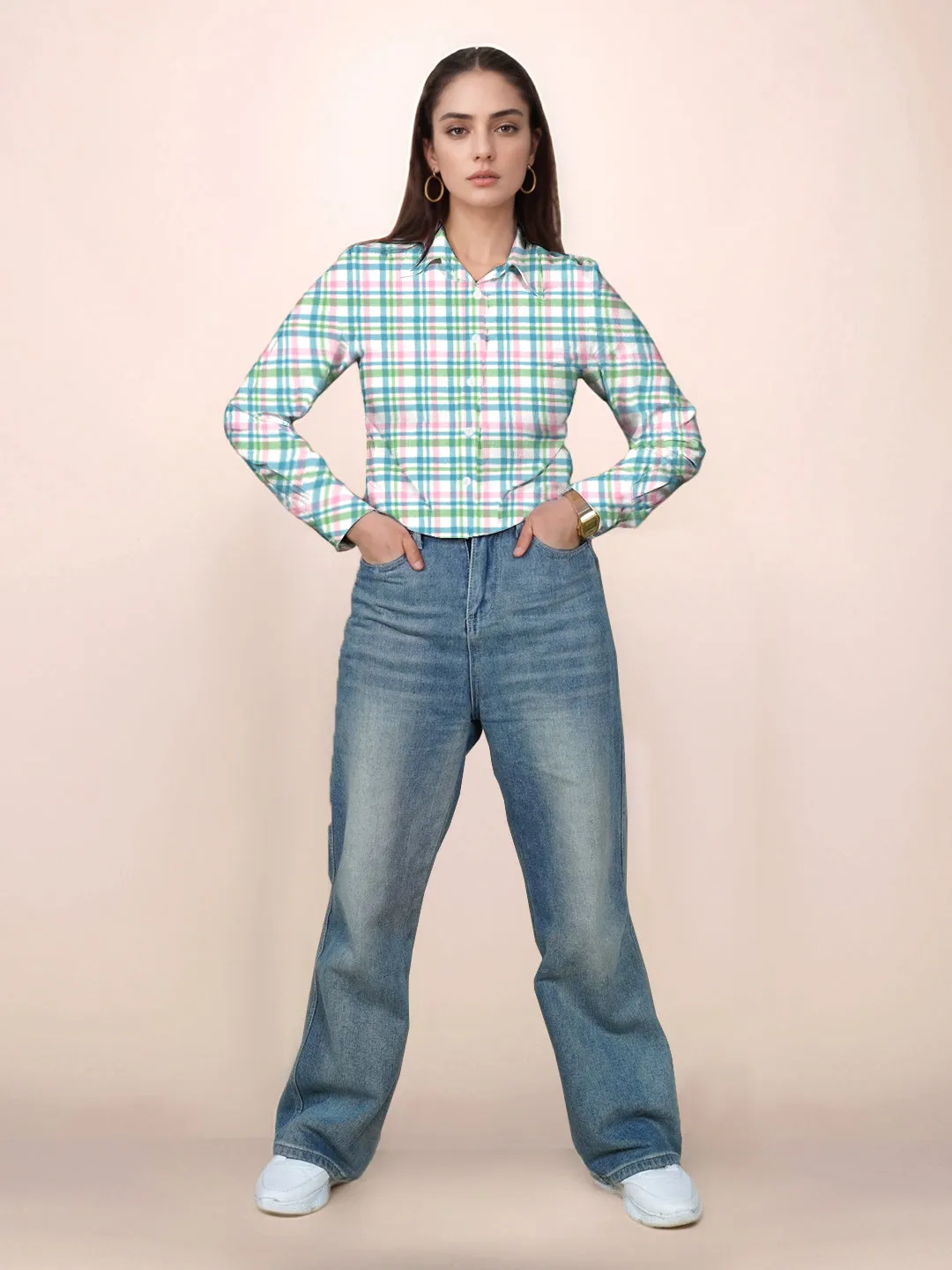 Multi-Colored Checks Relaxed Fit Full Sleeve Shirt