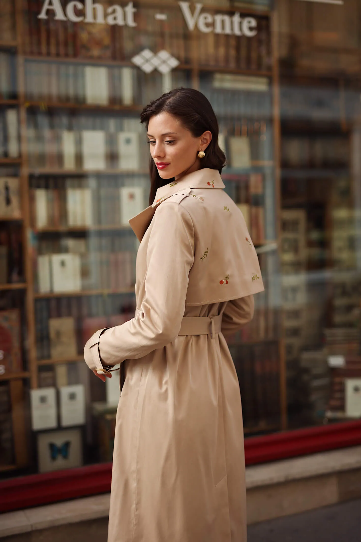 Nica Embroidered Trench Coat