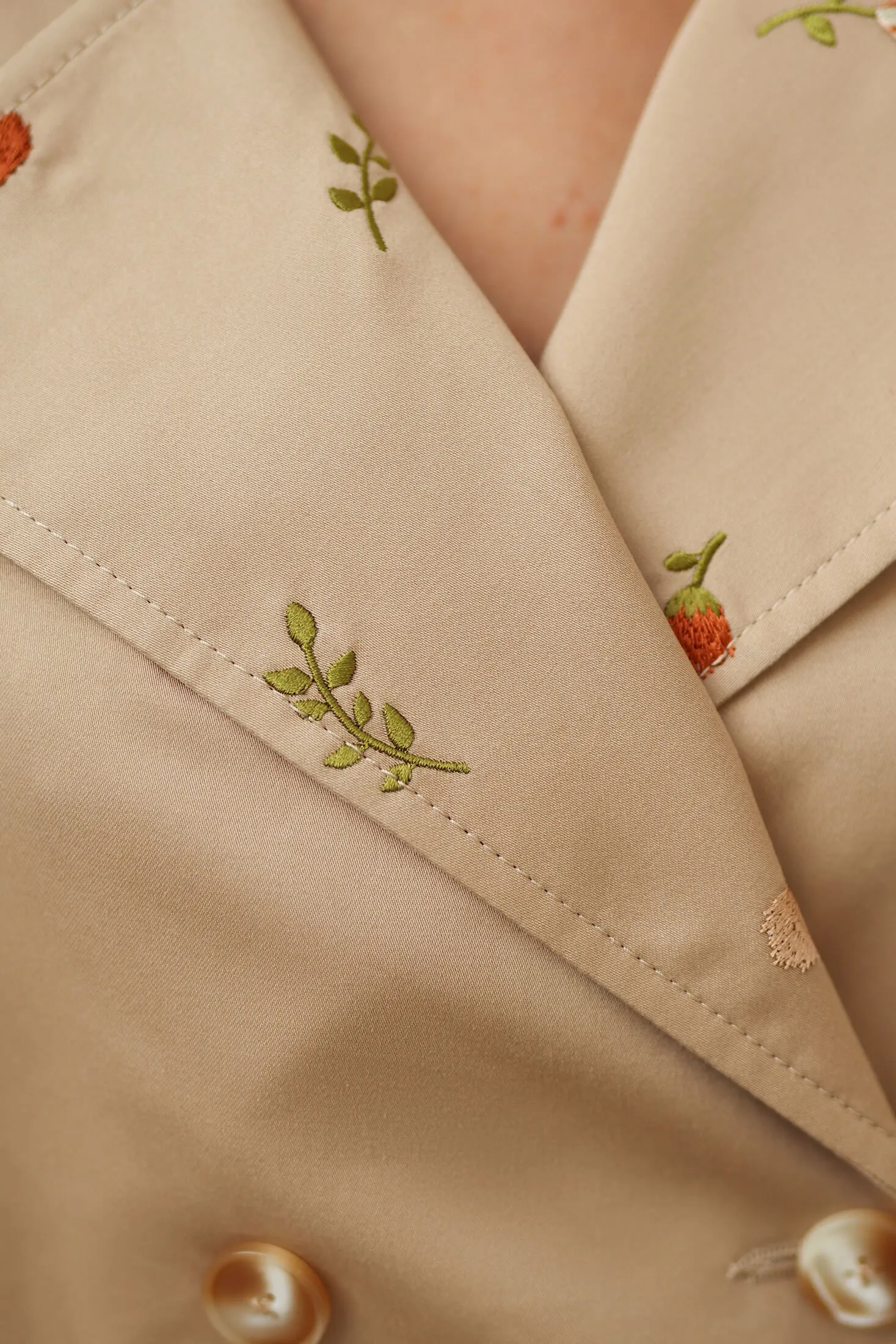 Nica Embroidered Trench Coat