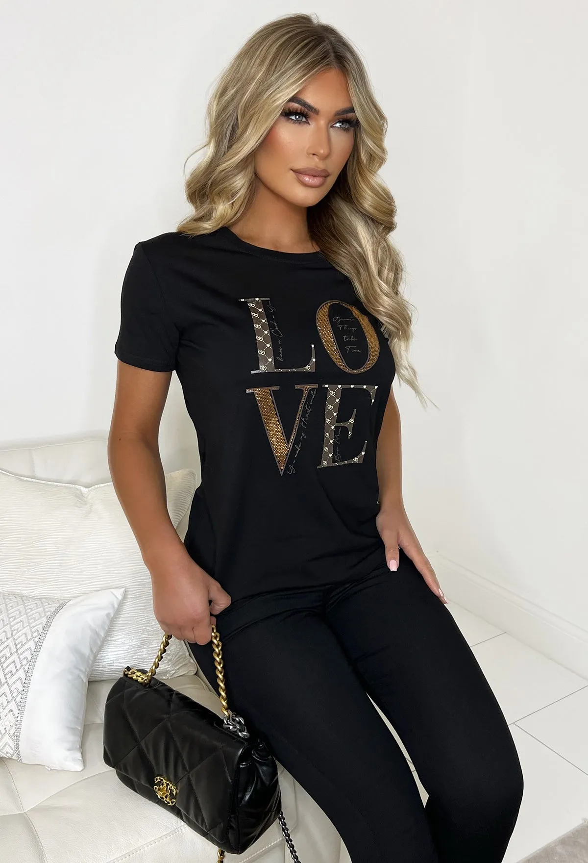 Obsess Over Black Love Designer Print T-Shirt