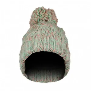 Olann Ocean Blue and Pink Bobble Hat