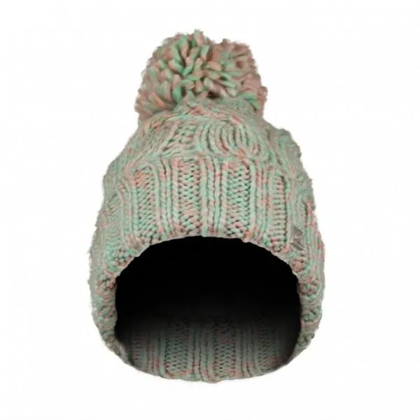 Olann Ocean Blue and Pink Bobble Hat