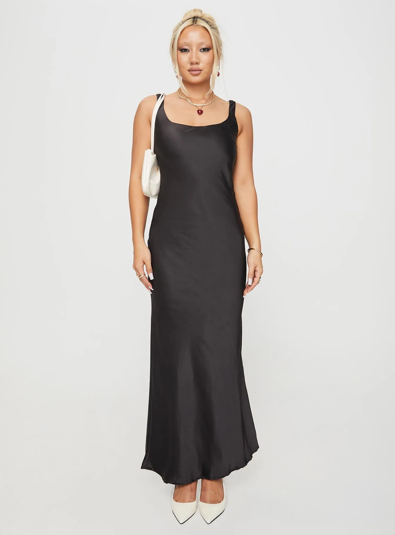 Penelopy Bias Cut Maxi Dress Black