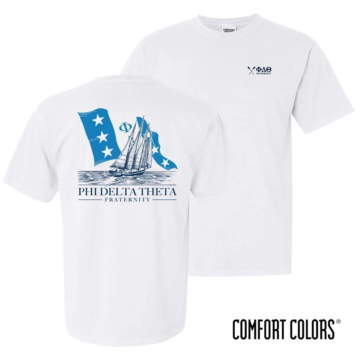 Phi Delt Comfort Colors White Seafarer Short Sleeve Tee