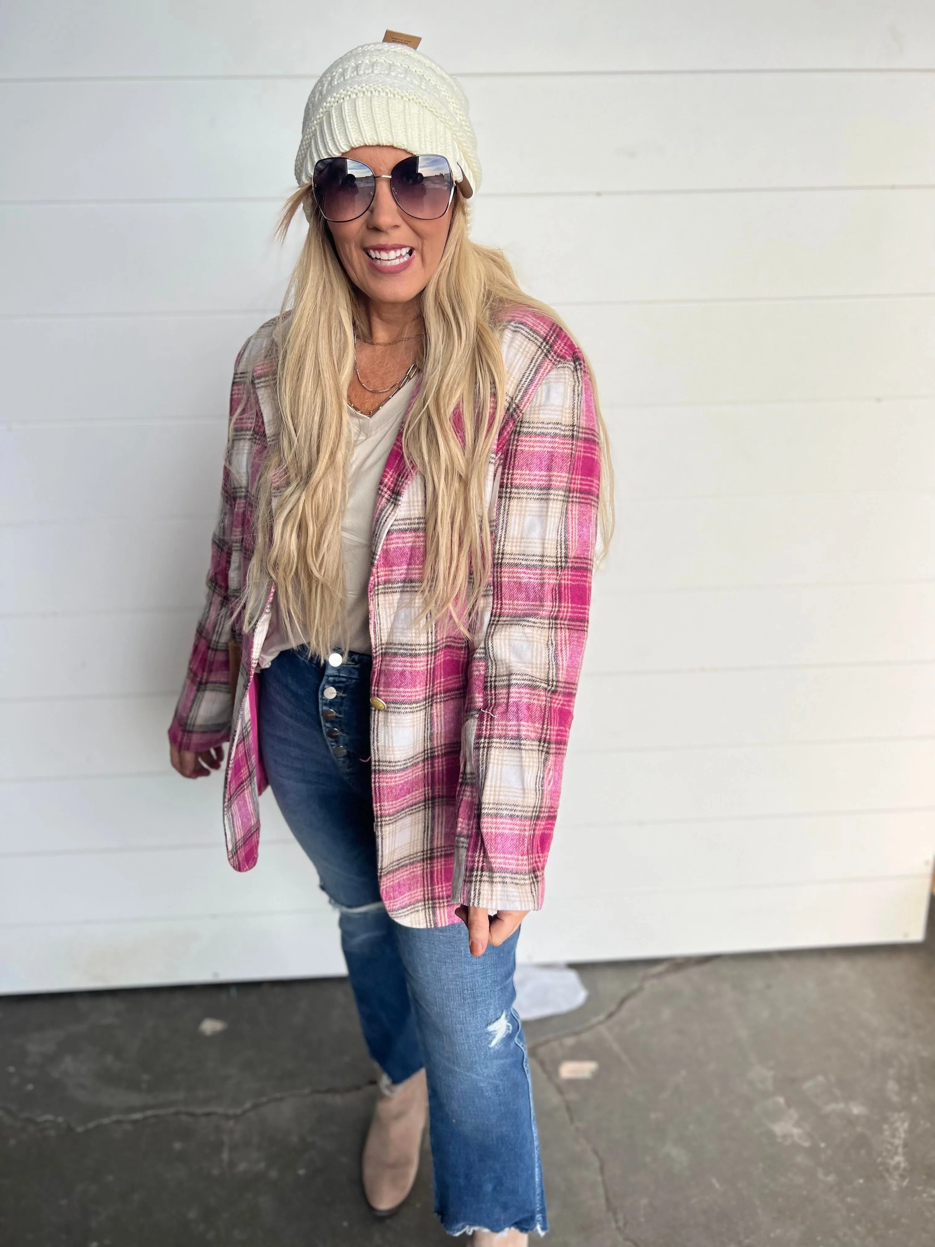 Plaid Flannel Blazer - Final Sale