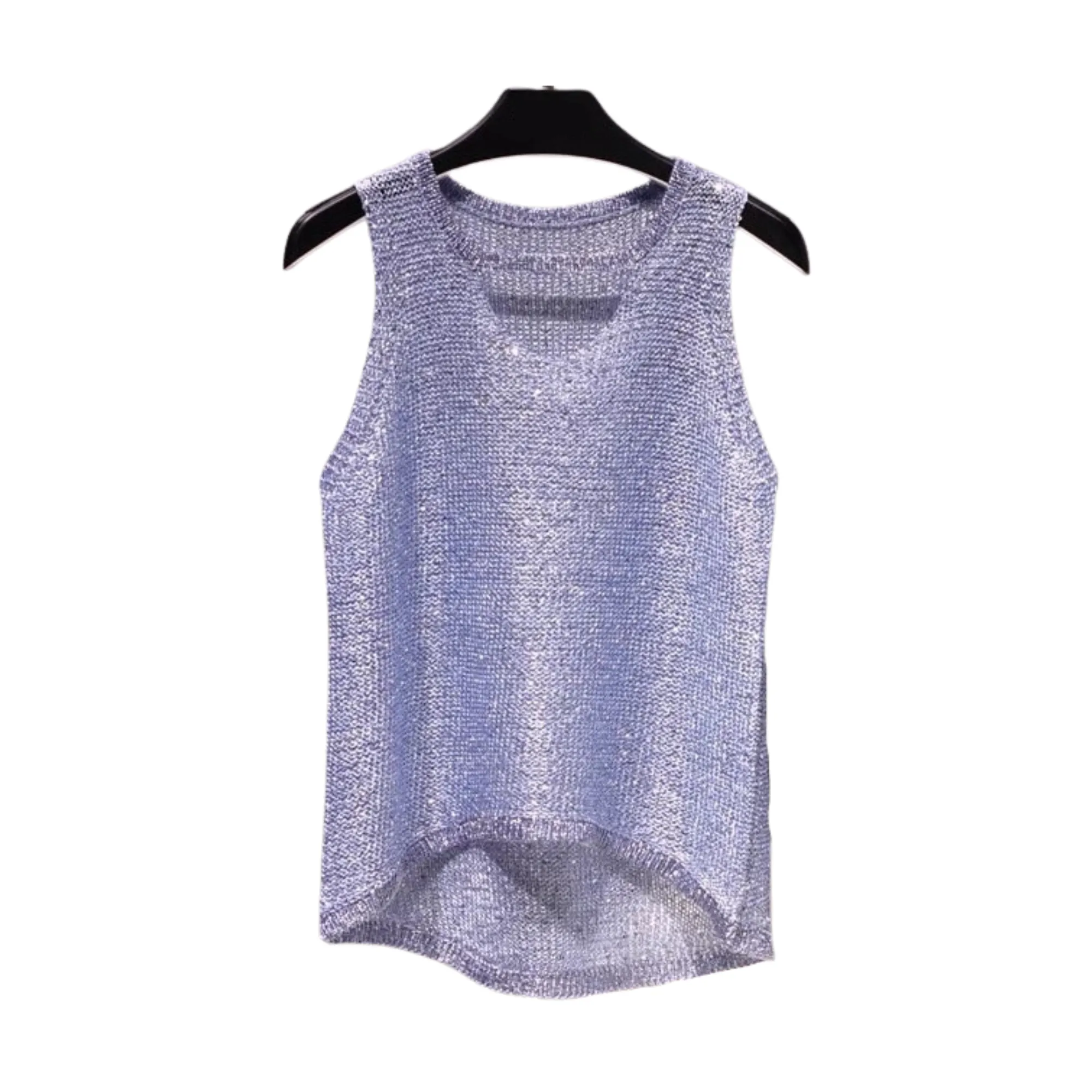 Pre Order:  Sequined Hollow-Out Tank Top