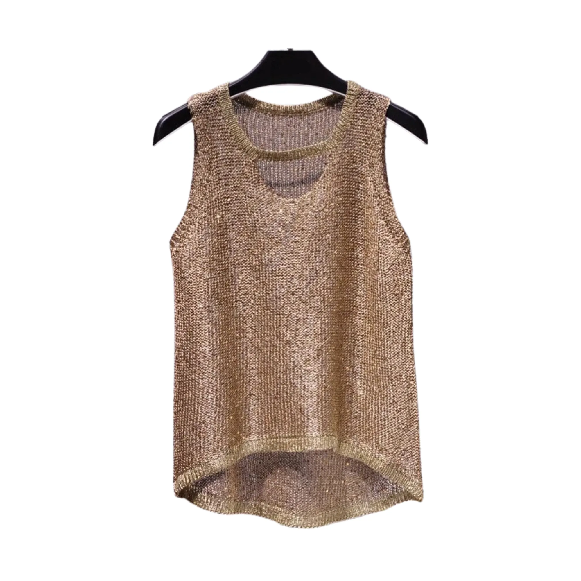 Pre Order:  Sequined Hollow-Out Tank Top