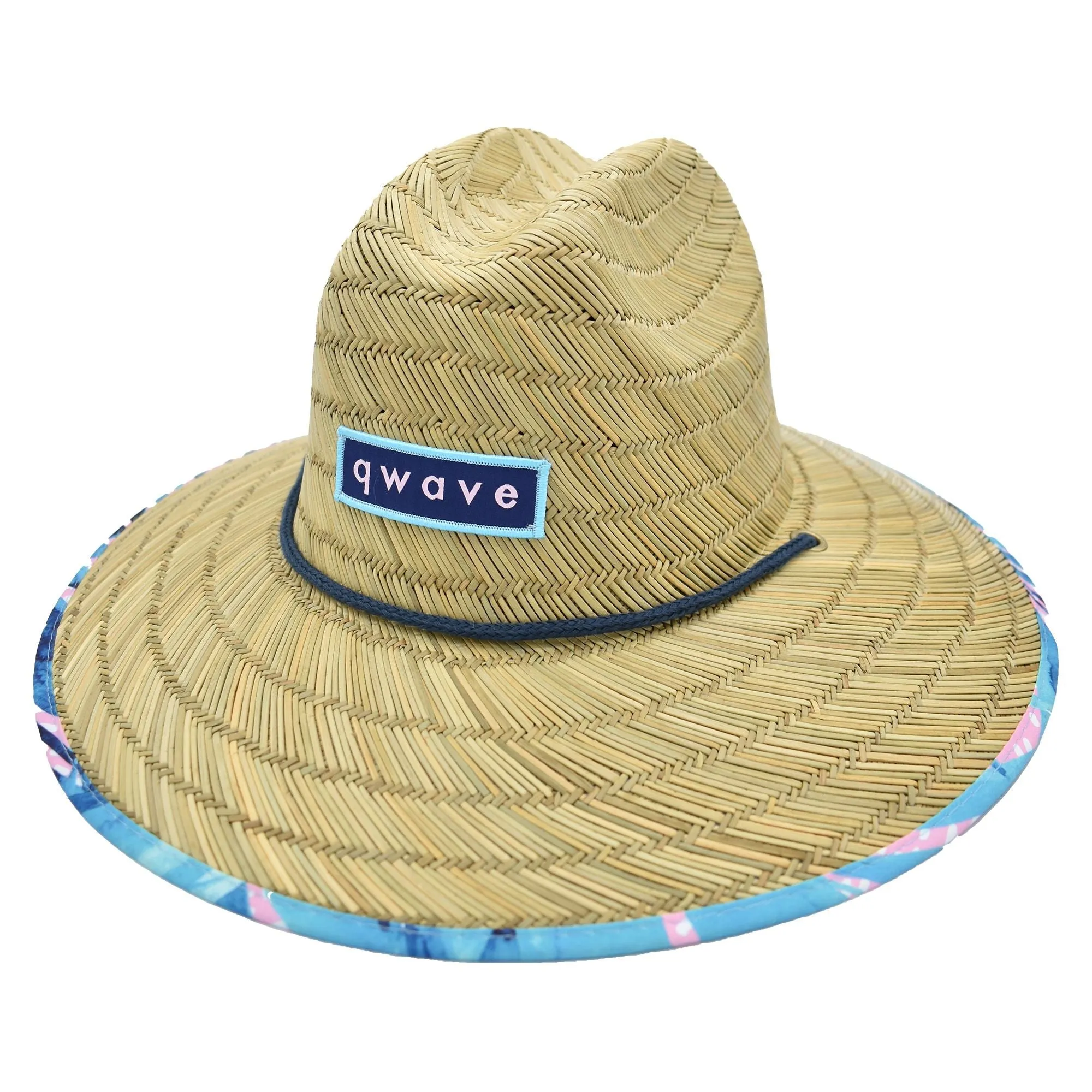 Qwave Straw Hats for Women - Stylish Tropical Print Designs, Beach Gear Sun Hats for Women, Lifeguard Hat with Sun Protection - Jungle Cat Print