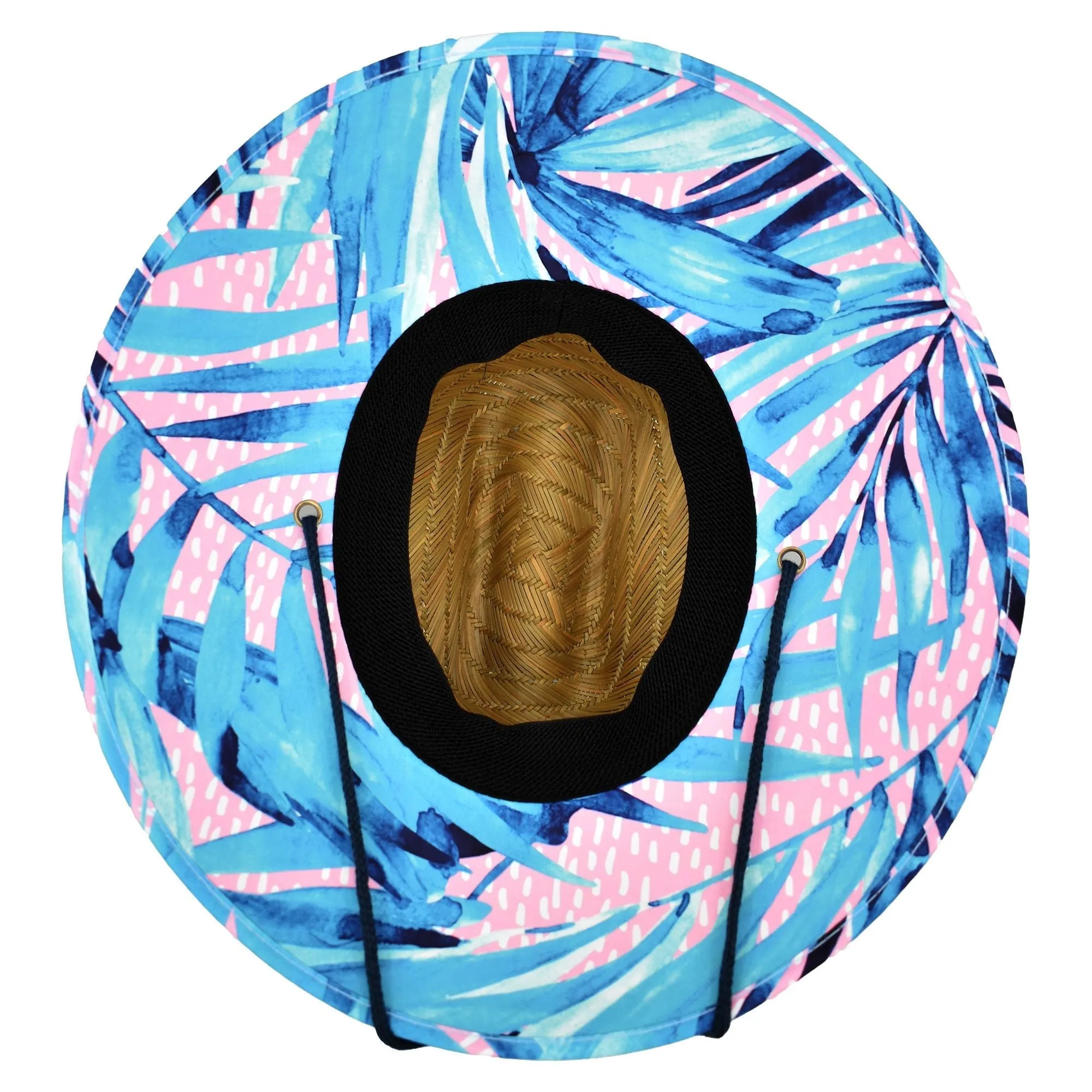 Qwave Straw Hats for Women - Stylish Tropical Print Designs, Beach Gear Sun Hats for Women, Lifeguard Hat with Sun Protection - Jungle Cat Print