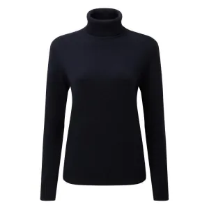 Schoffel Ladies Merino Roll Neck Jumper - Navy