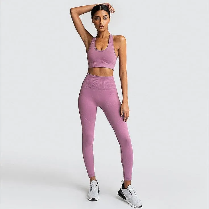 Seamless Racerback Sports Bra & High Stretch Leggings Set