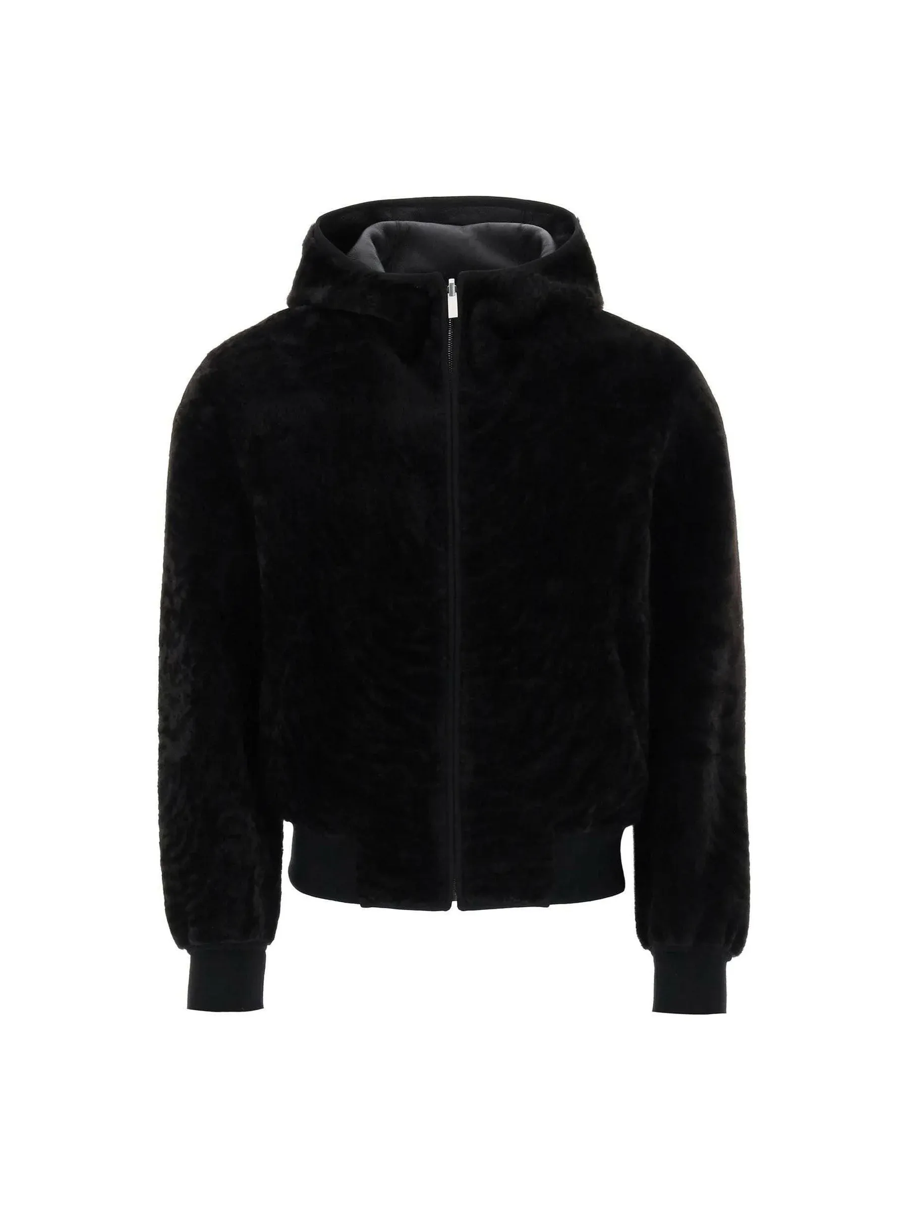 Shearling Reversible Hooded Jacket