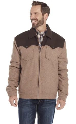 SIDRAN MENS TWO-TONED WOOL MELTON ZIP FRONT RANCH JACKET W/ CONCEALED CARRY POCKET STYLE CR43066-F23-18