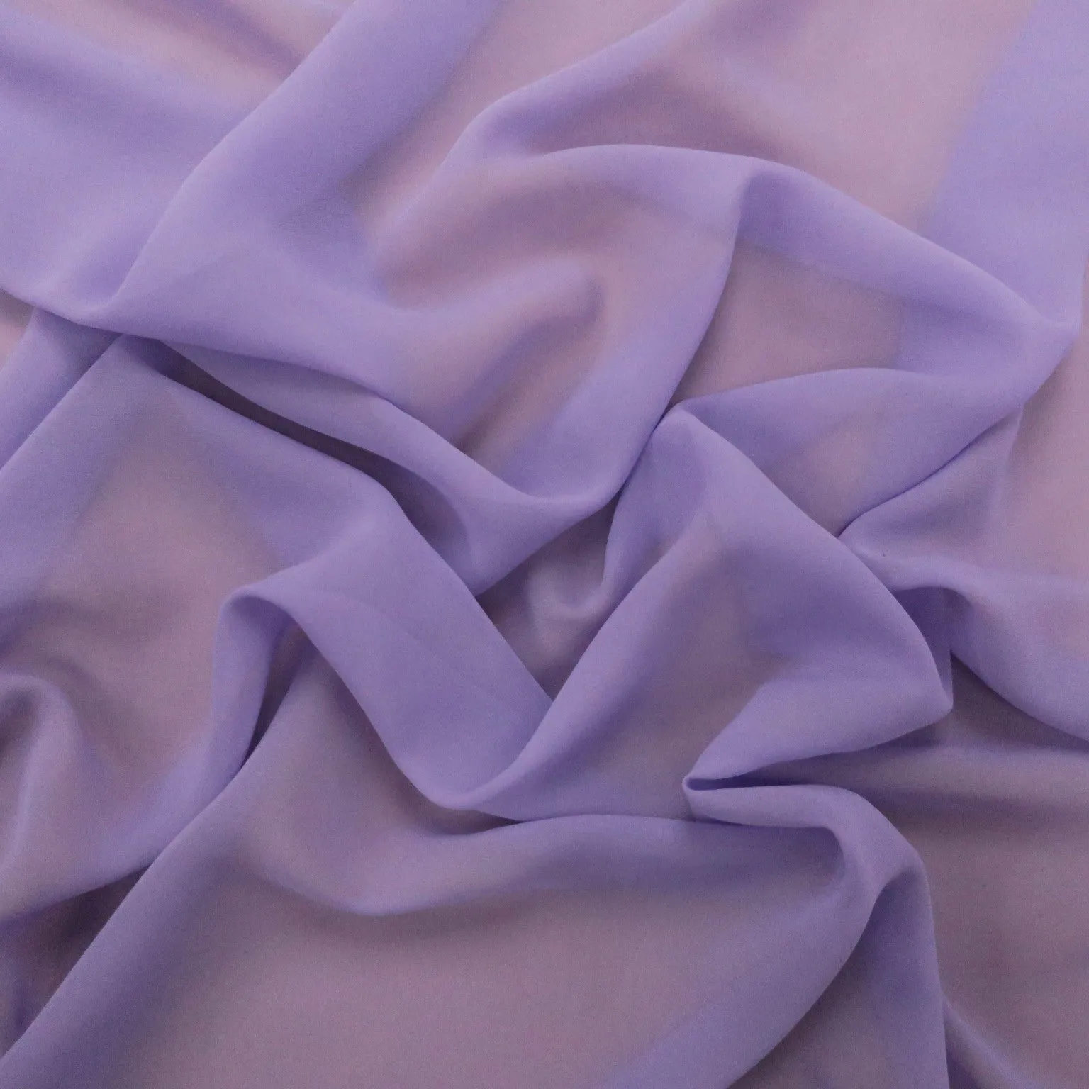 Silk Georgette Chiffon Fabric 54" Lavender Solid 10mm 100% Silk