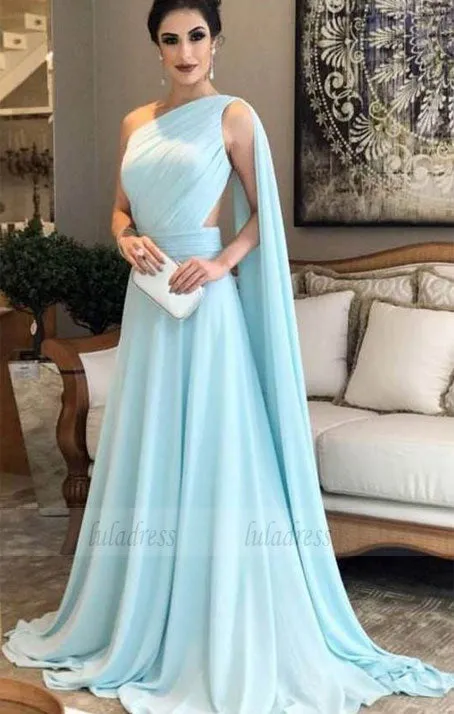 Simple chiffon prom dresses,floor length party dresses