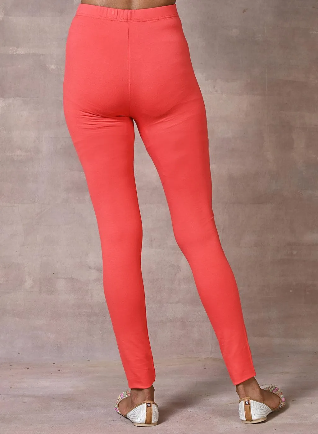 Sofia Fade Red Skinny Fit Leggings for Women